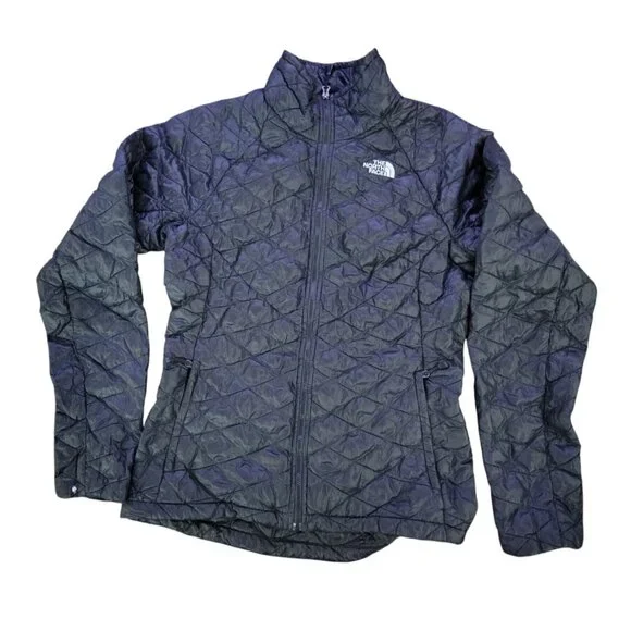 The North Face Womens Thermoball Jacket S Black Quilted Lightweight Insulated - Picture 1 of 10